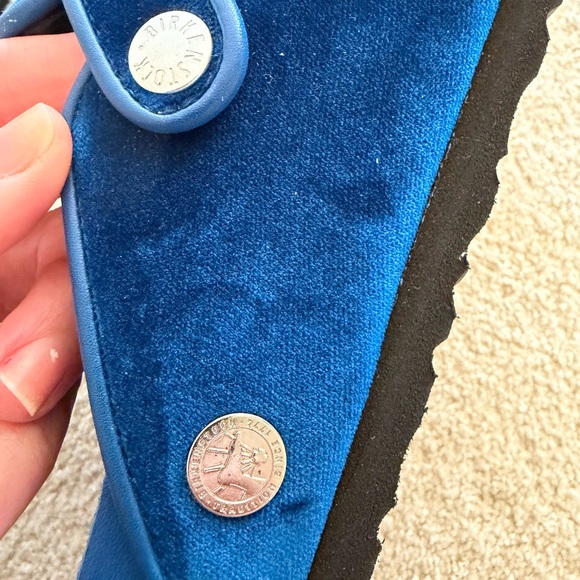 Manila Blahnik x Birkenstock Velvet Crystal Embellishment Mules. Never worn. - Picture 6 of 6